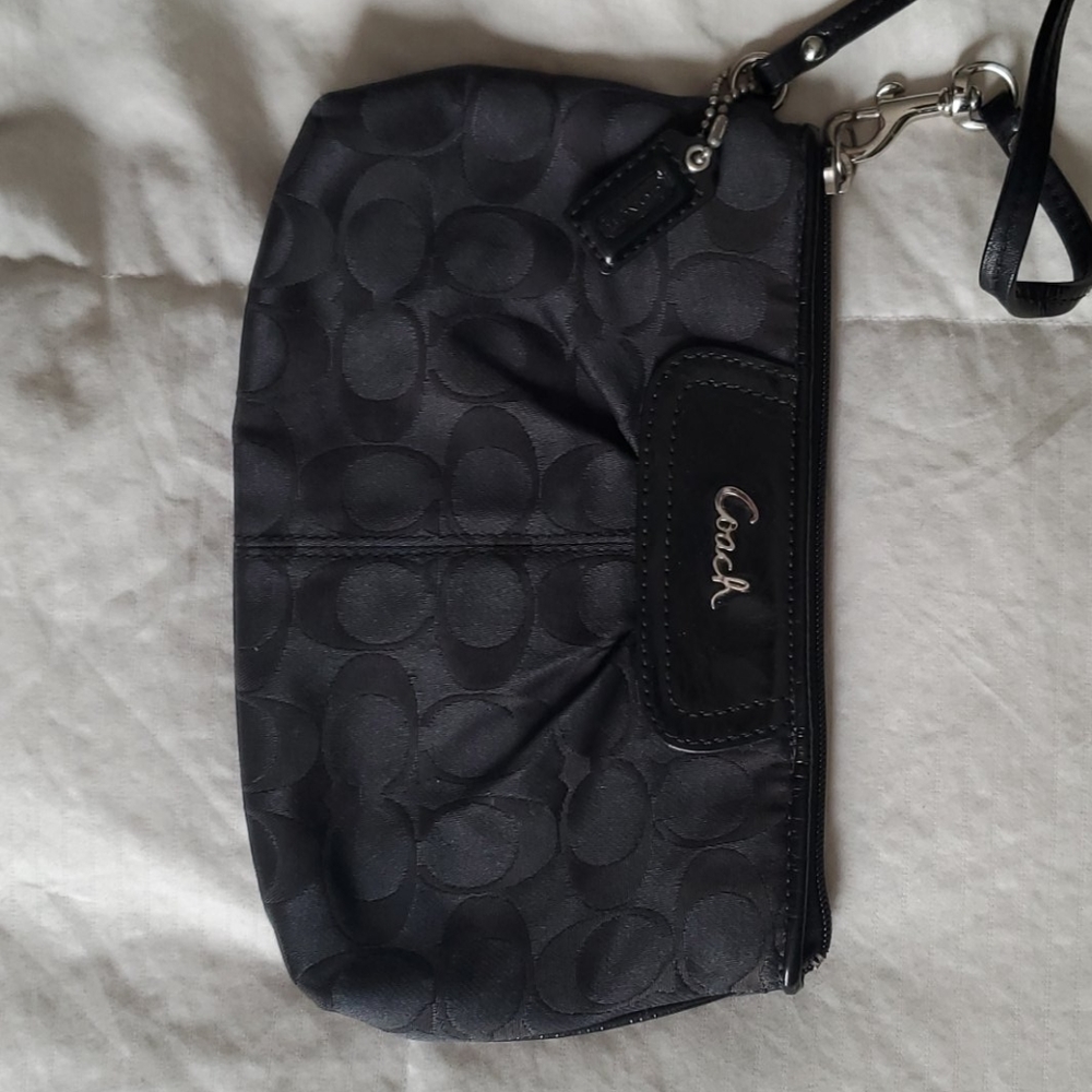 Black Coach Wristlet